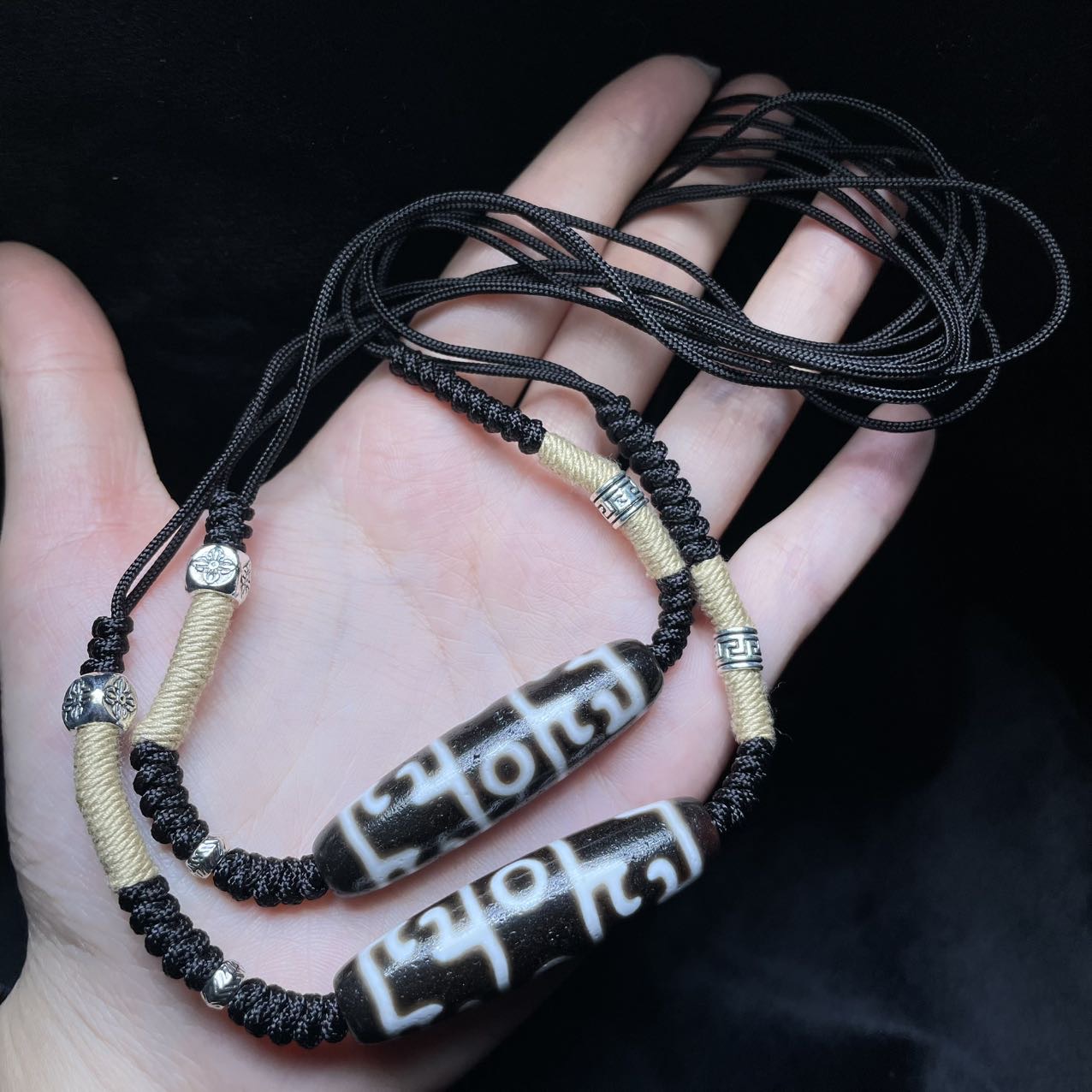 【曹美丽精选】 H69944-玛瑙DIY 脖挂（莲师三眼）-多样性发一件-