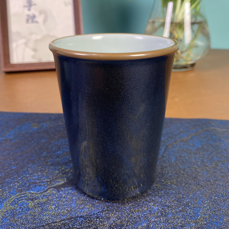 晚笙汝窑原矿高温大容量单色釉可乐杯景德镇