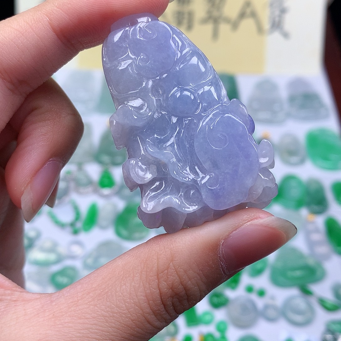 翡翠裸石缅甸天然A货翡翠冰种白菜