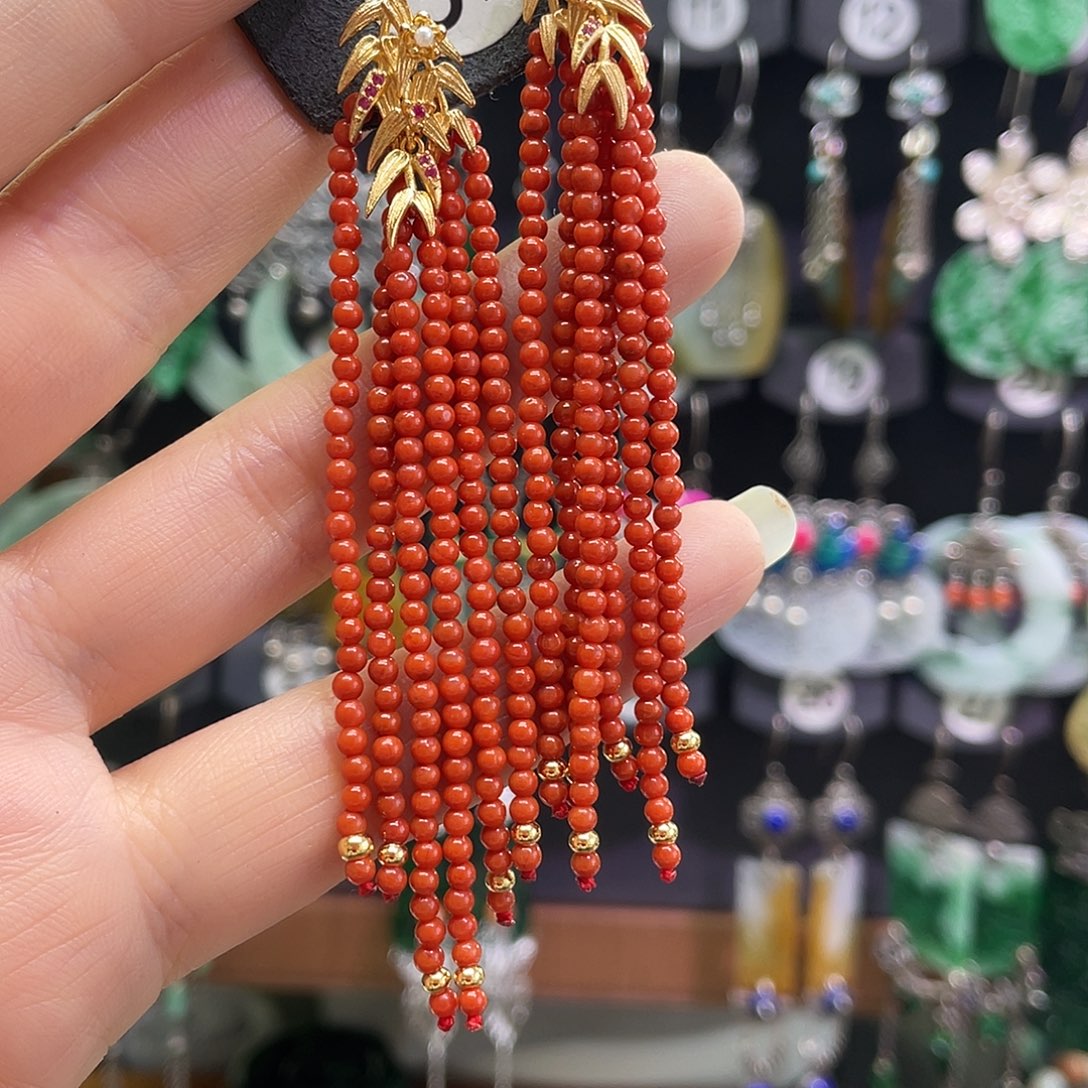 爱***人南红玛瑙银S925镶嵌耳饰020hjhh