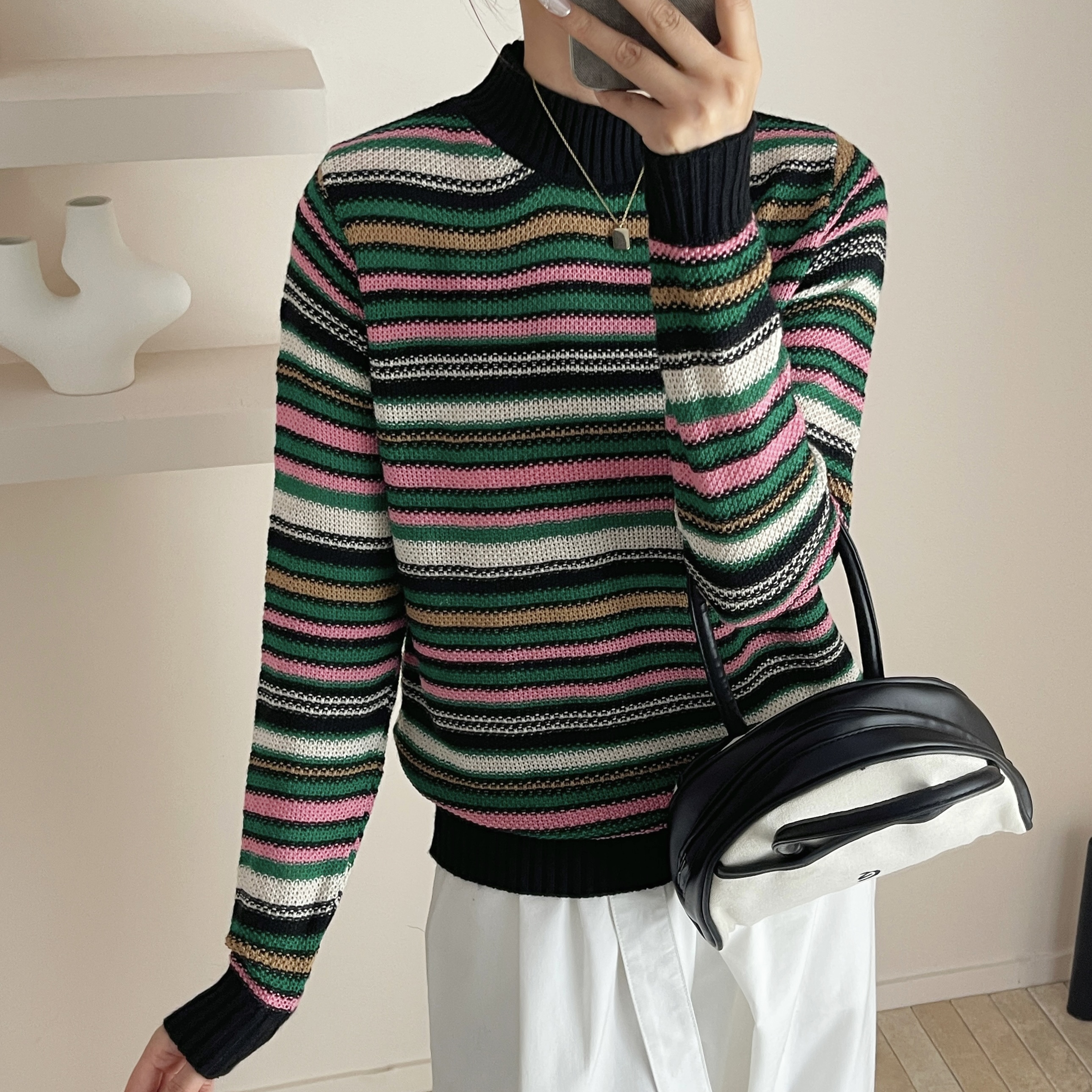 细纹针织衫A146~爆款~洋气毛衣