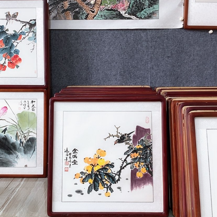 【闪购商品】国画书画作品带框63×63厘米