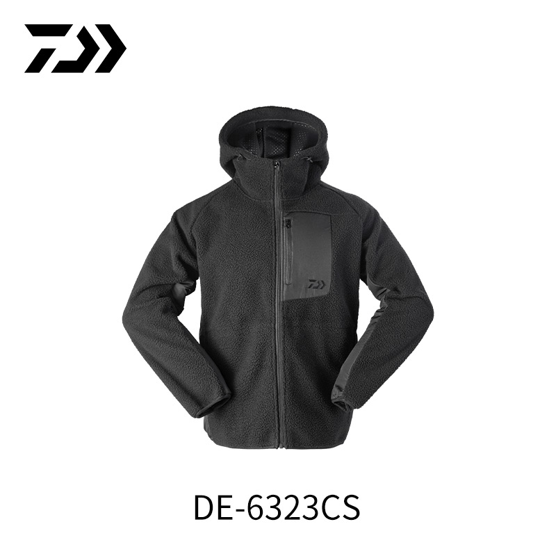 DAIWA/达亿瓦秋冬DE-6323CS 保暖摇粒绒外套防风防寒连帽钓鱼服
