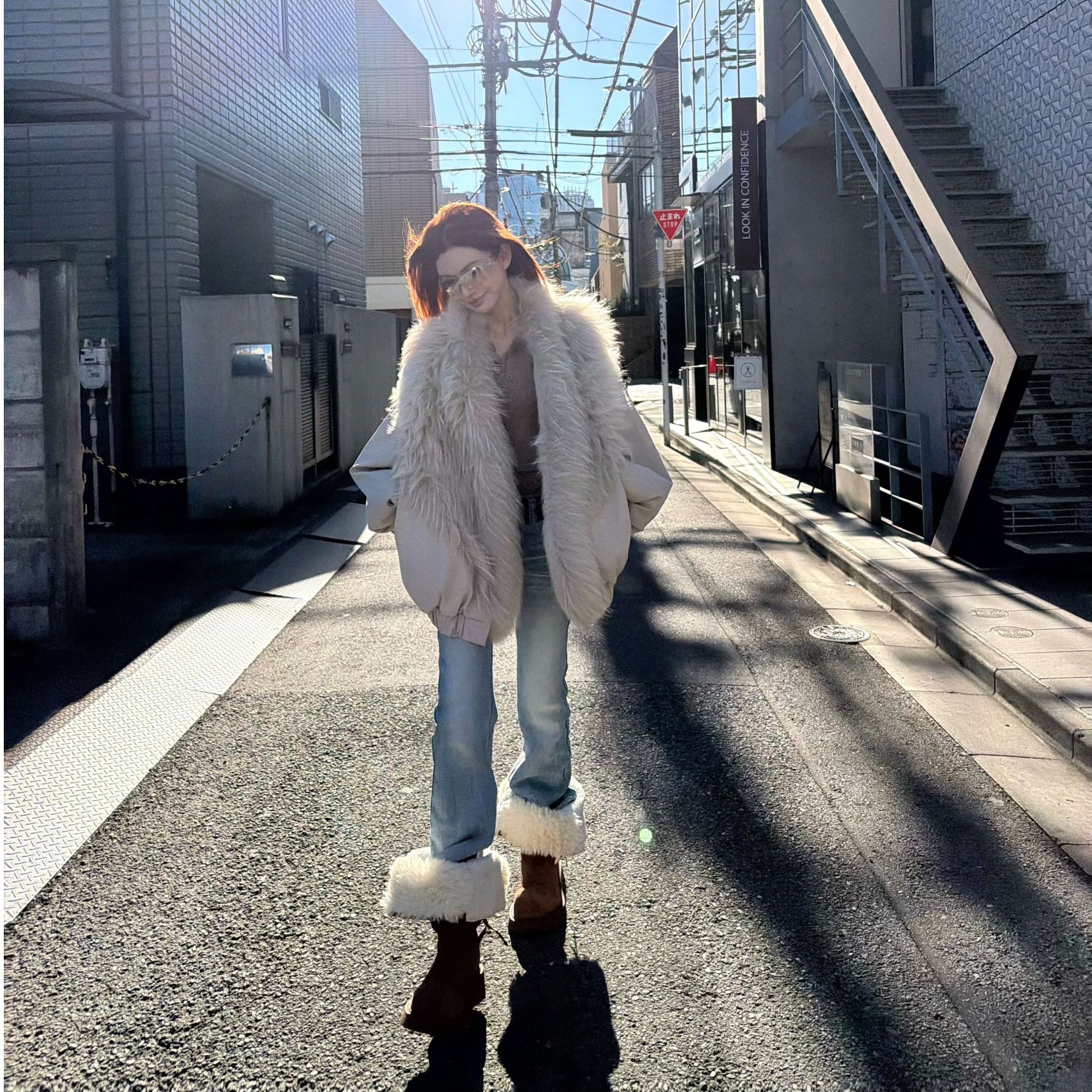 婉君【年度神裤浅蓝色】带弹力浅色洗水重工低腰牛仔裤LWJ25D4K3941