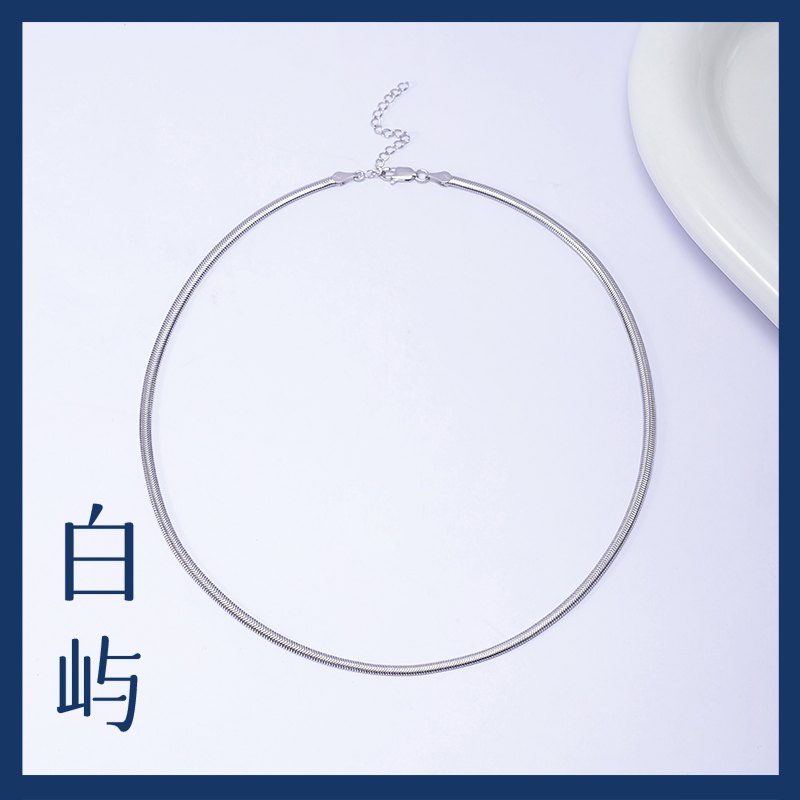 链子925银 【意匠游粼】N83意大利素款925银项链蛇骨链925银40+5cm