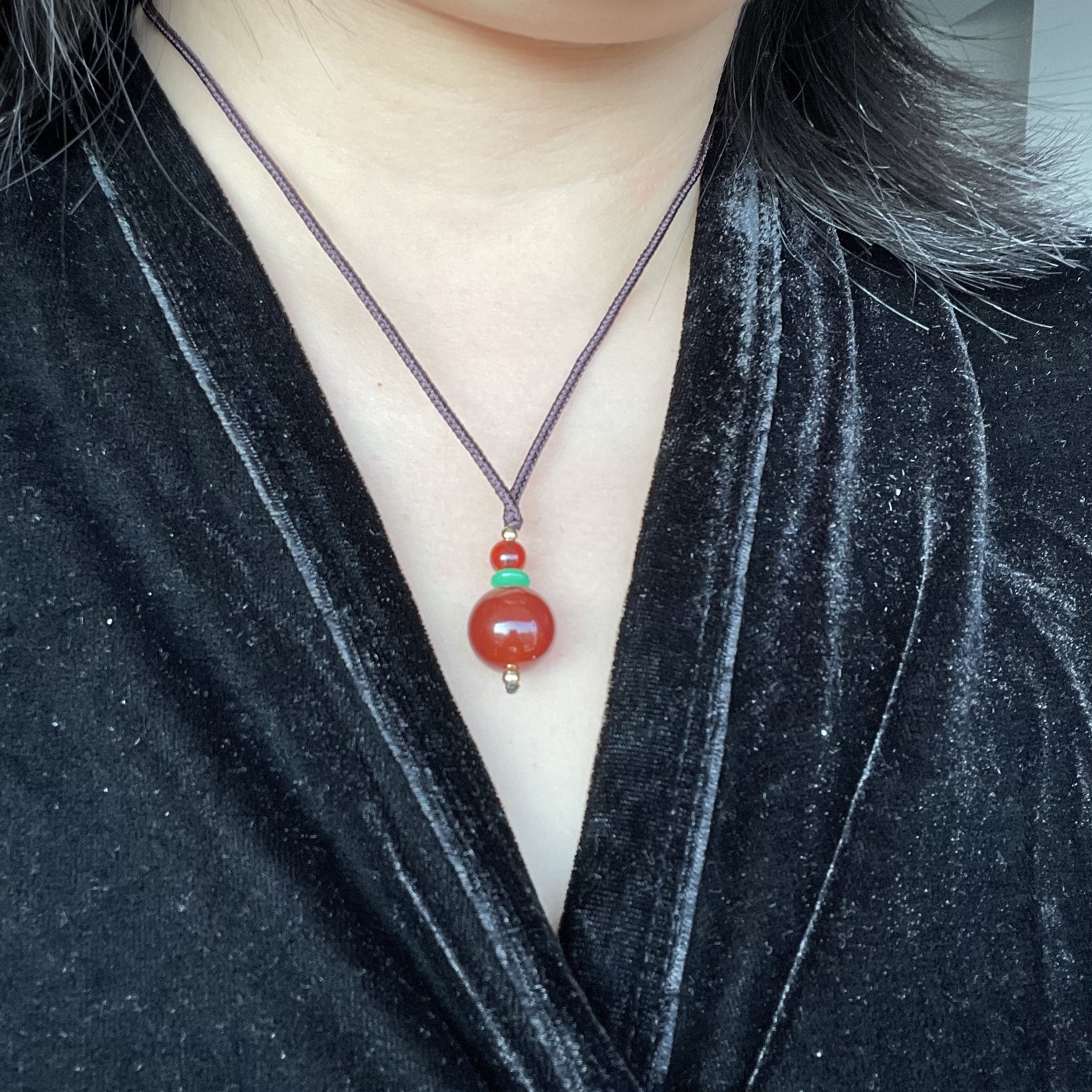 天然红玛瑙转运珠