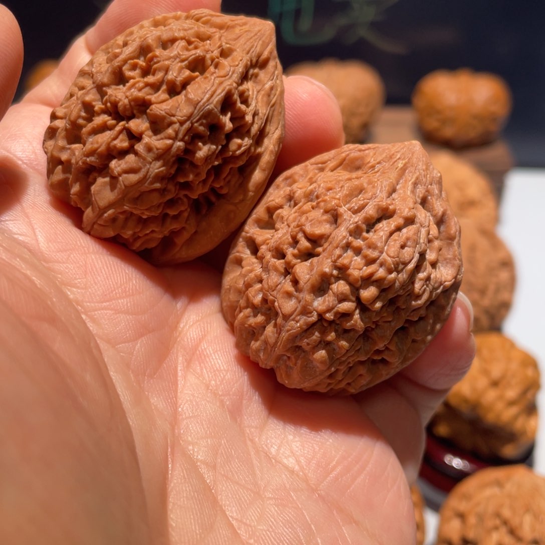 文玩核桃把件大蒜头34全品