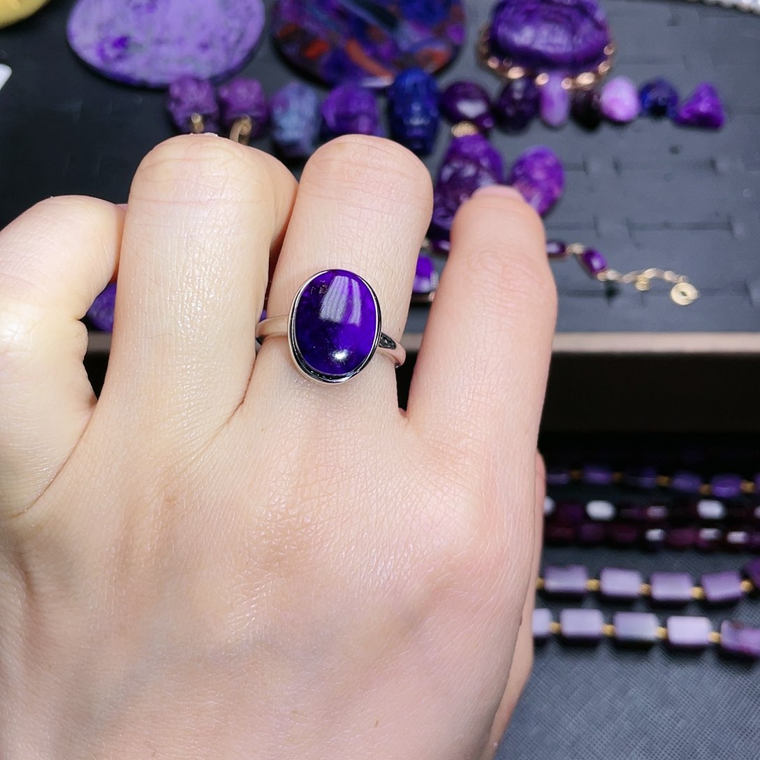 苏纪石（舒俱来）戒指银S925镶嵌