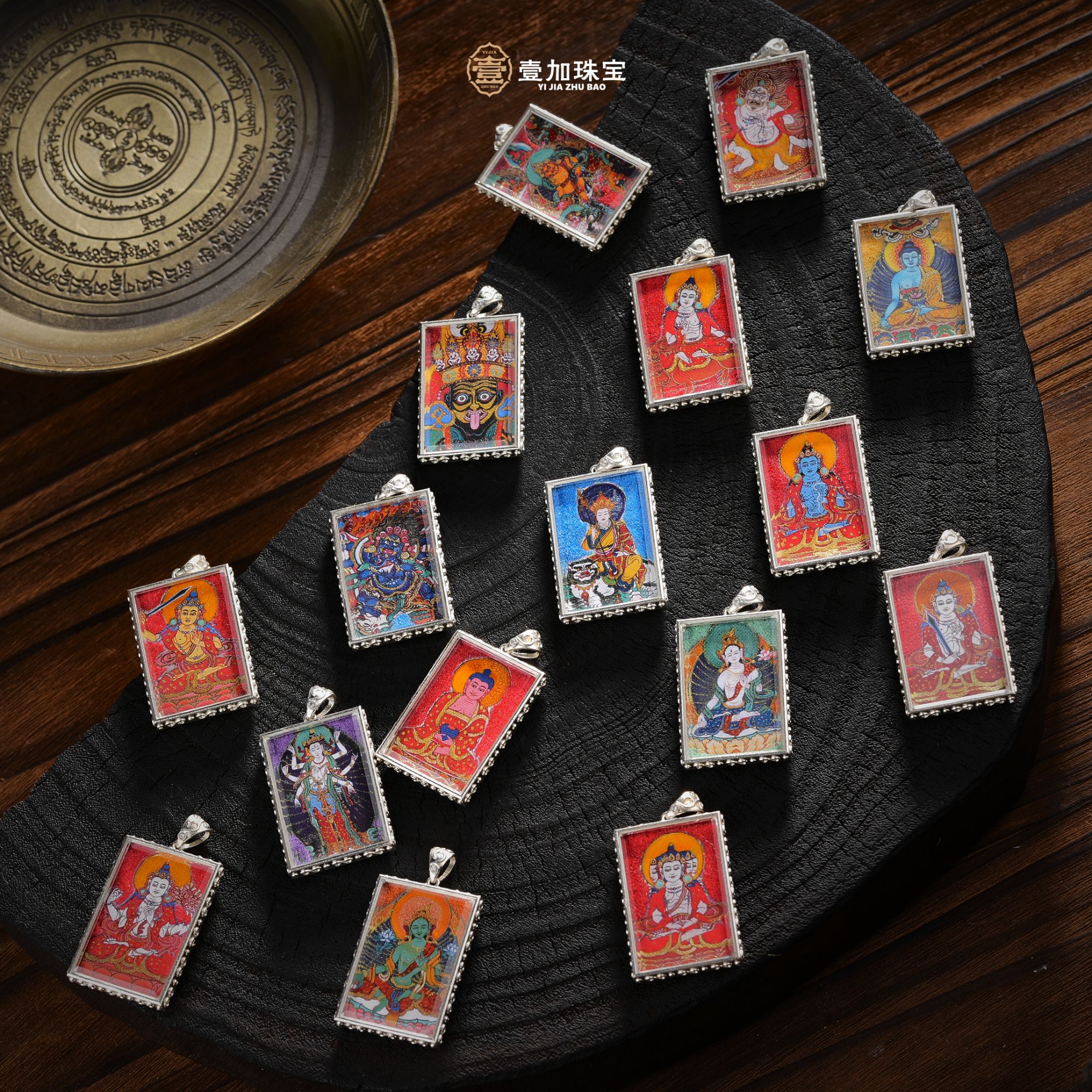 925银银制品 卡卡吊坠30x20集合链接多样性发货发一  配皮绳