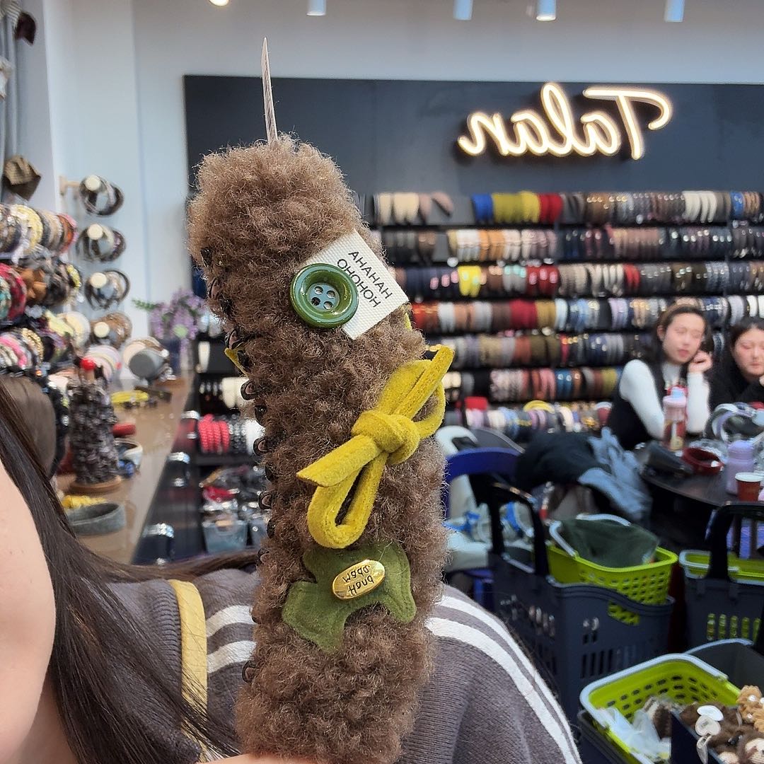 布艺铁合金香蕉夹绿狗子