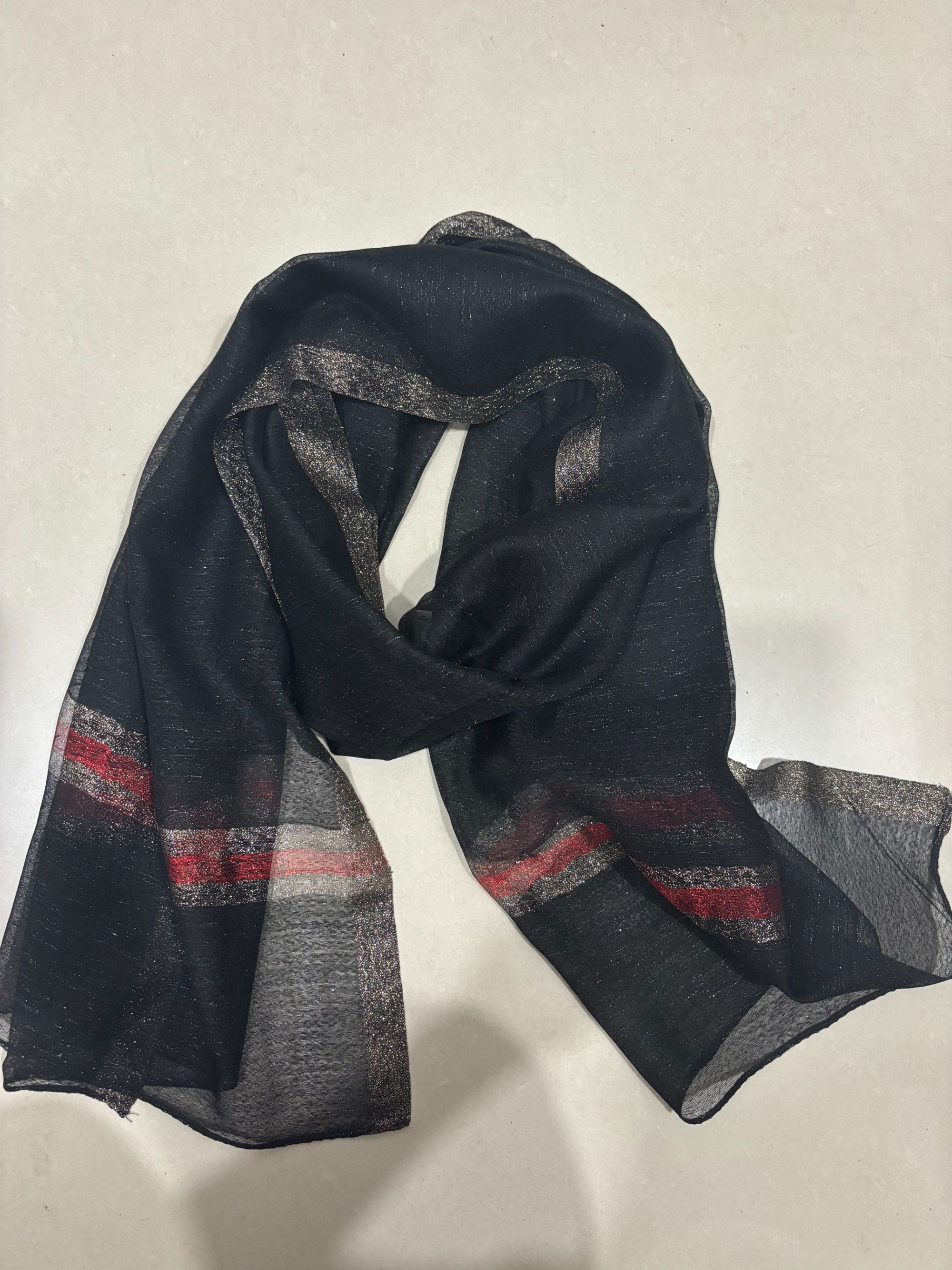 C311 黑色C满天星 桑蚕丝羊毛围巾丝巾披肩通用75*180