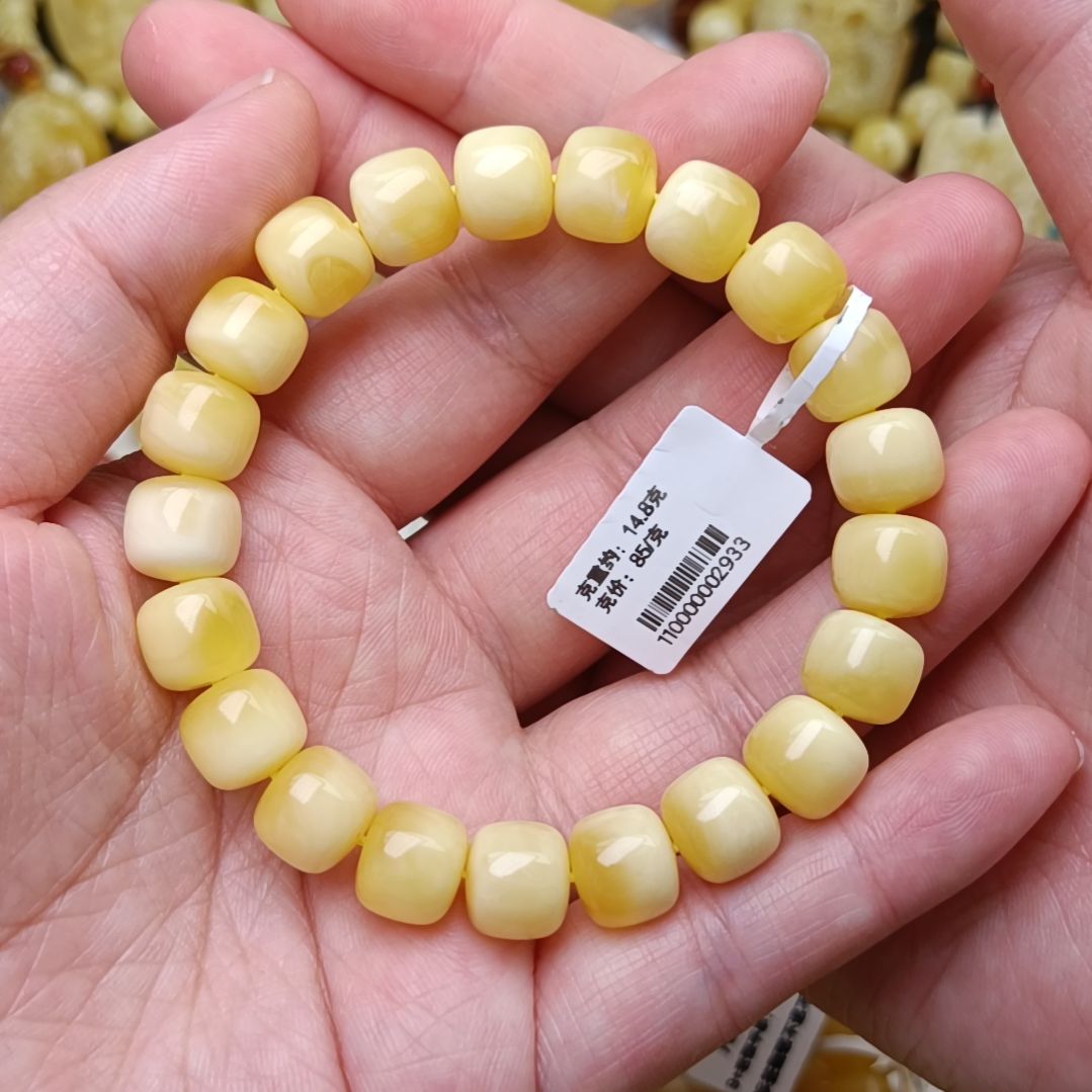 蜜蜡手链未镶嵌10老型