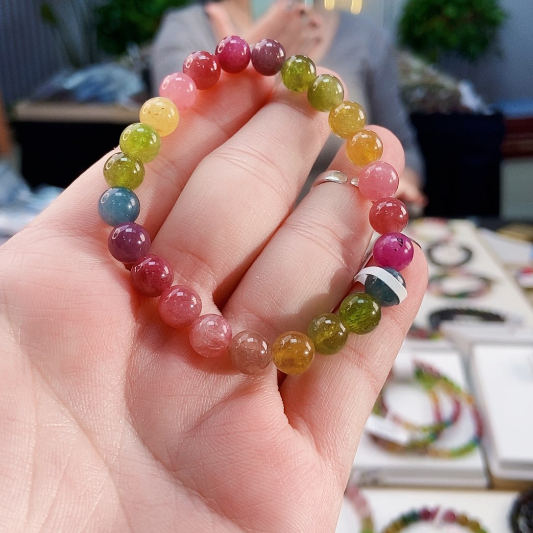 碧玺手链未镶嵌G2316单圈颜色微差发1