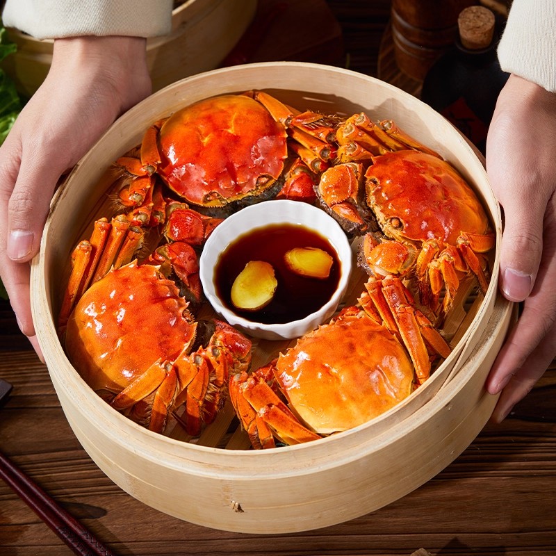 【活蟹】江苏大闸蟹 公蟹4.5-4.2两 母蟹3.5-3.2两 8只送2只 京东顺丰冷链