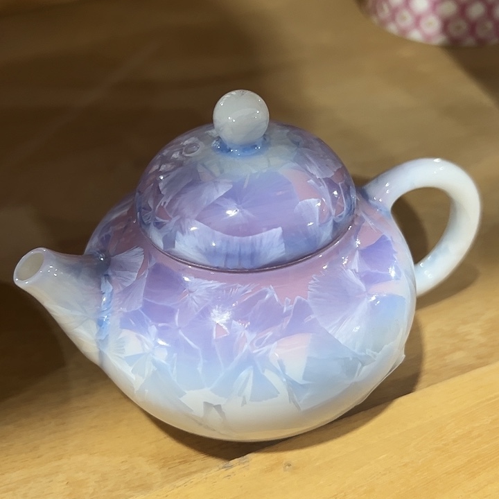 结晶釉 小茶壶冰花 