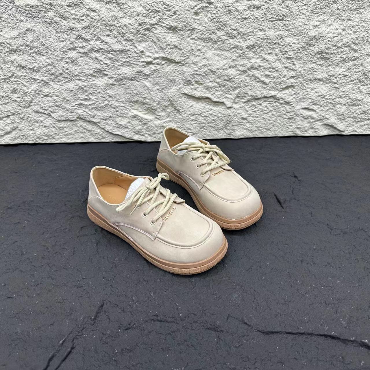 春季新款纯色简约百搭复古时尚软底舒适单里妈妈鞋 X 检 03