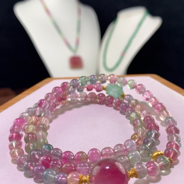 双色碧玺手链未镶嵌