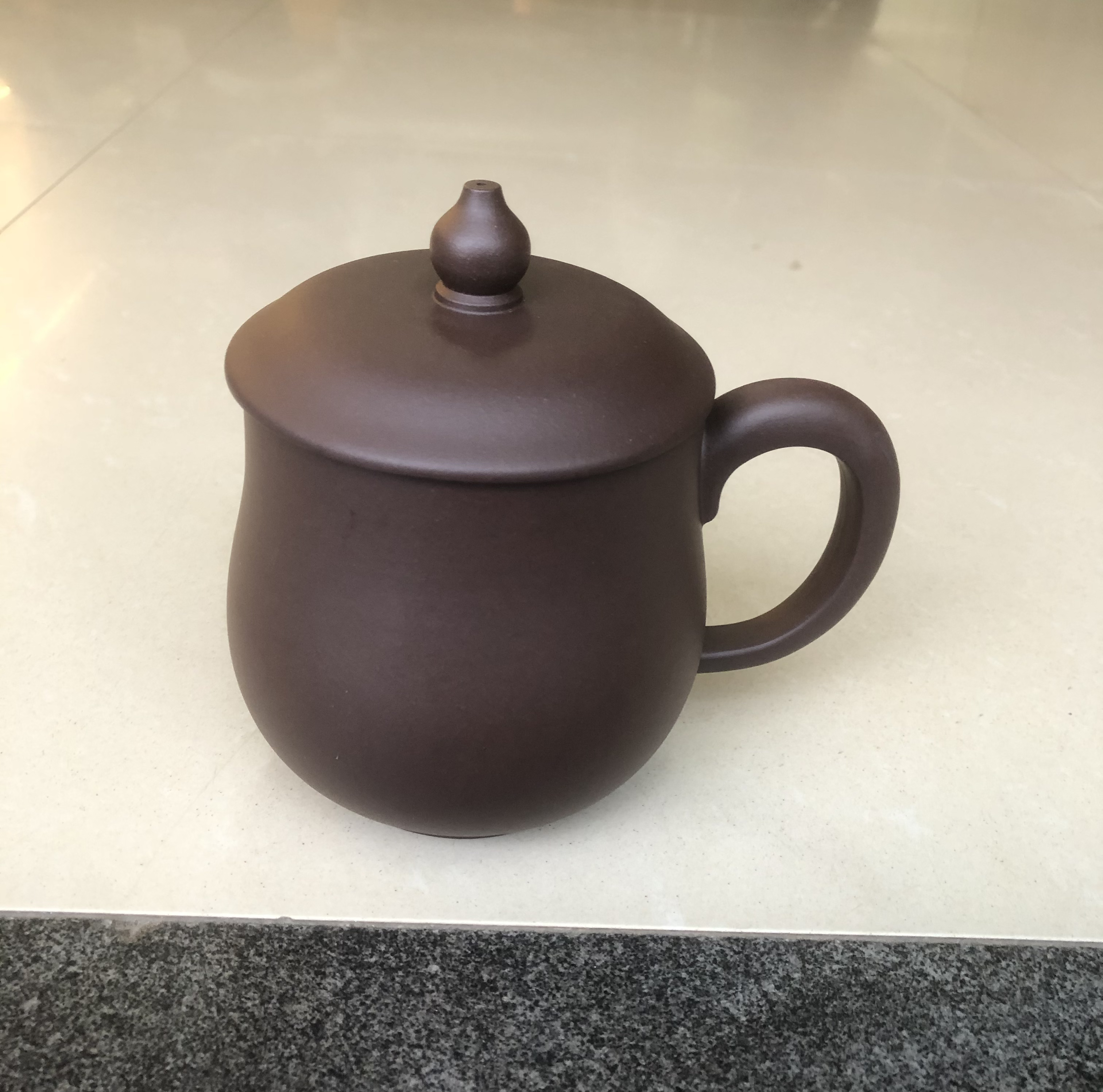 宜兴原矿紫砂盖杯，葫芦杯，黄龙山原矿老紫泥