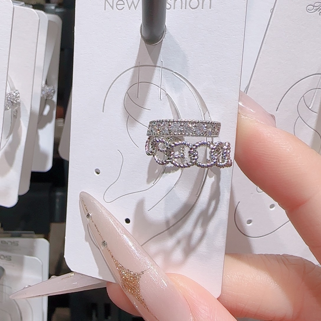 锆石铜合金925银耳环