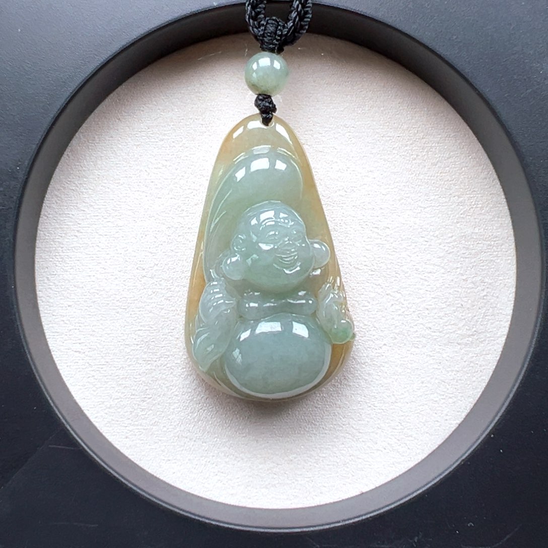 翡翠未镶嵌颈饰佛