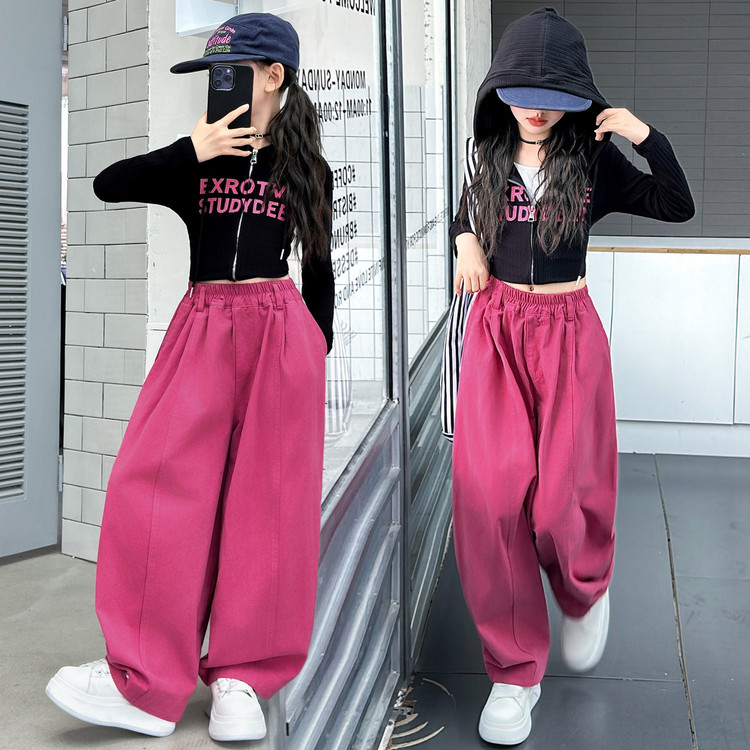 女童套装春秋装新款儿童卫衣开衫休闲裤两件套女孩美式辣妹套装潮