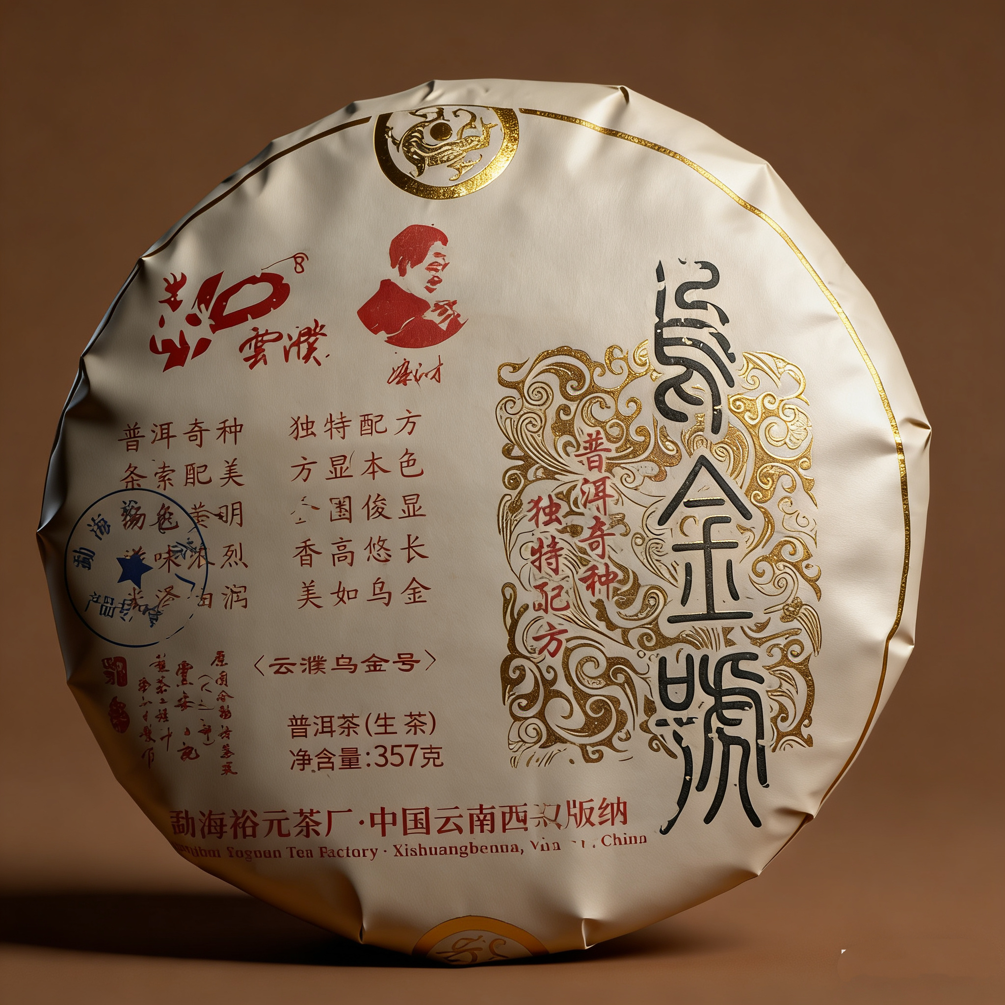 【云客普洱】 裕元茶厂 12年乌金号 普洱茶