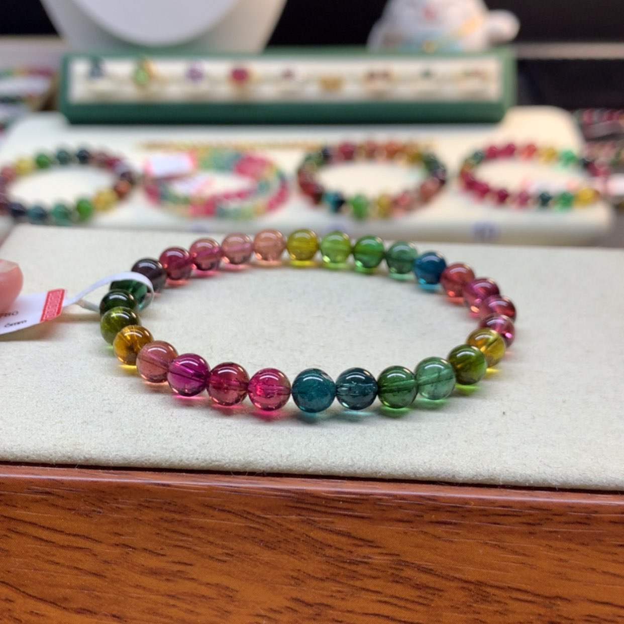 【闪购商品】碧玺手链未镶嵌碧玺6.6mm