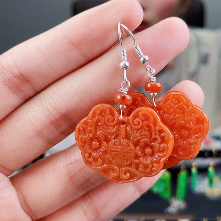 翡翠耳饰未镶嵌饰品