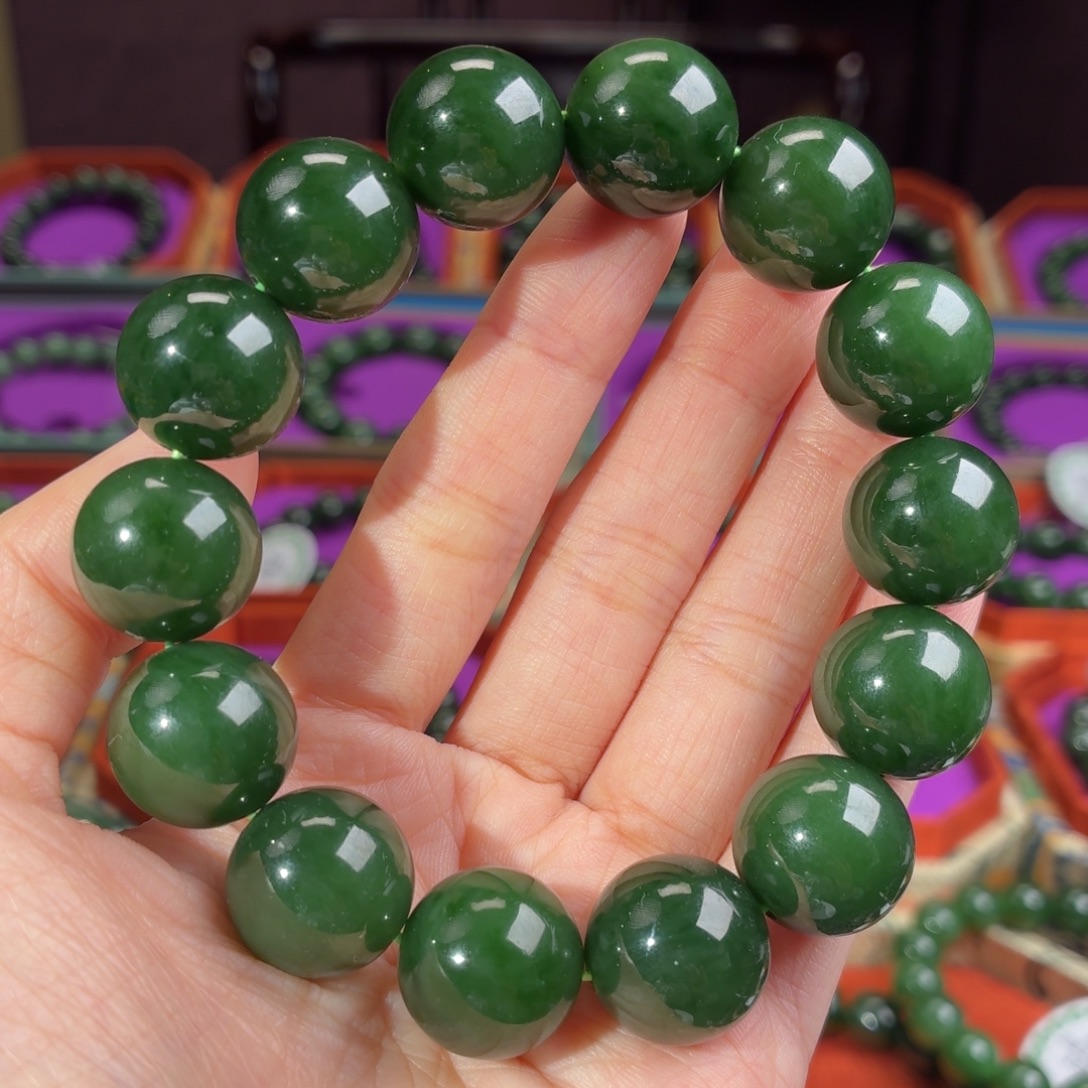 和田玉（碧玉）未镶嵌手串