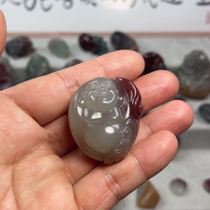 玛瑙/玉髓颈饰未镶嵌小***茶