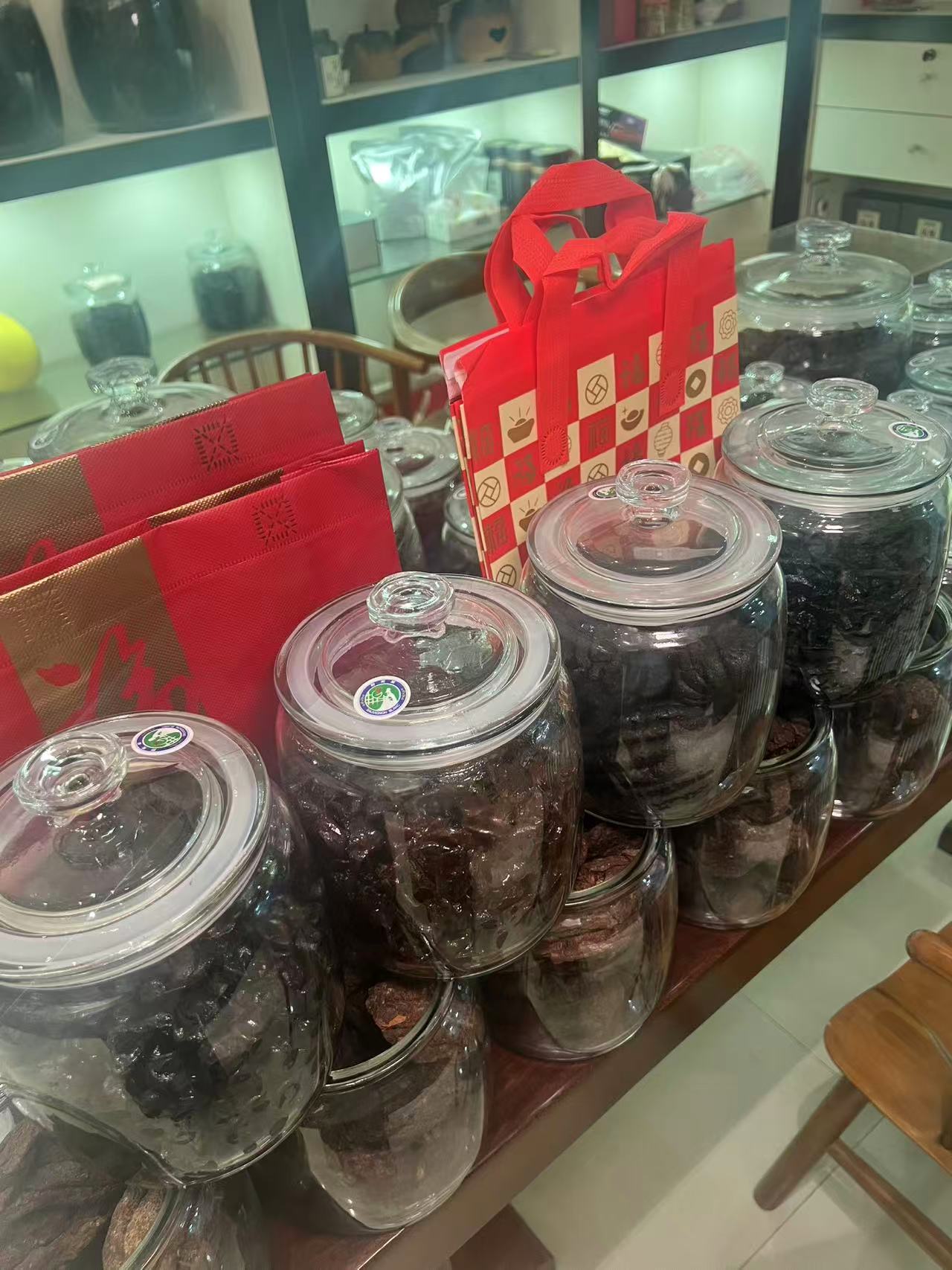 潮州特产老香黄3斤黄皮豉3斤老药桔3斤老陈皮3斤四合一玻璃瓶礼包