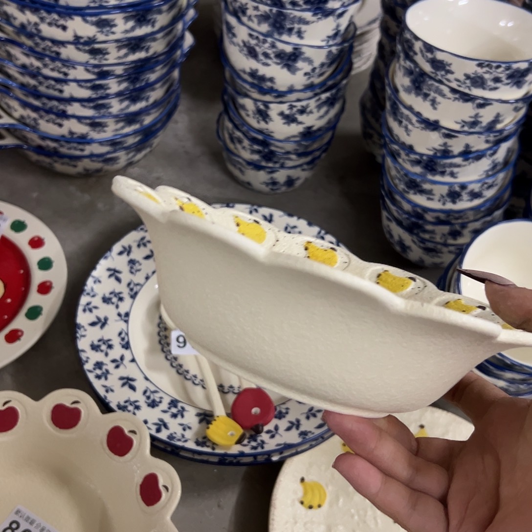 搪瓷正品香蕉面碗一个801