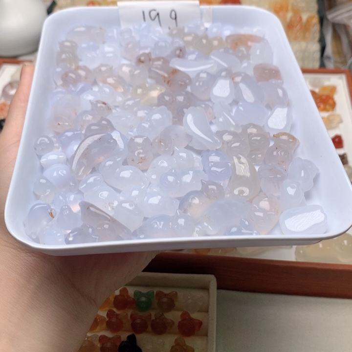 玛瑙/玉髓未镶嵌玛瑙福利蓝玉髓/只