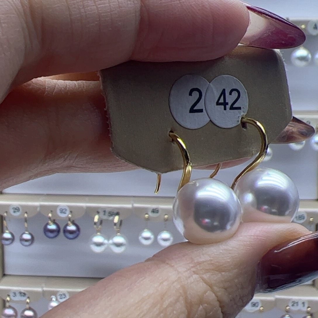淡水珍珠耳饰银S925镶嵌