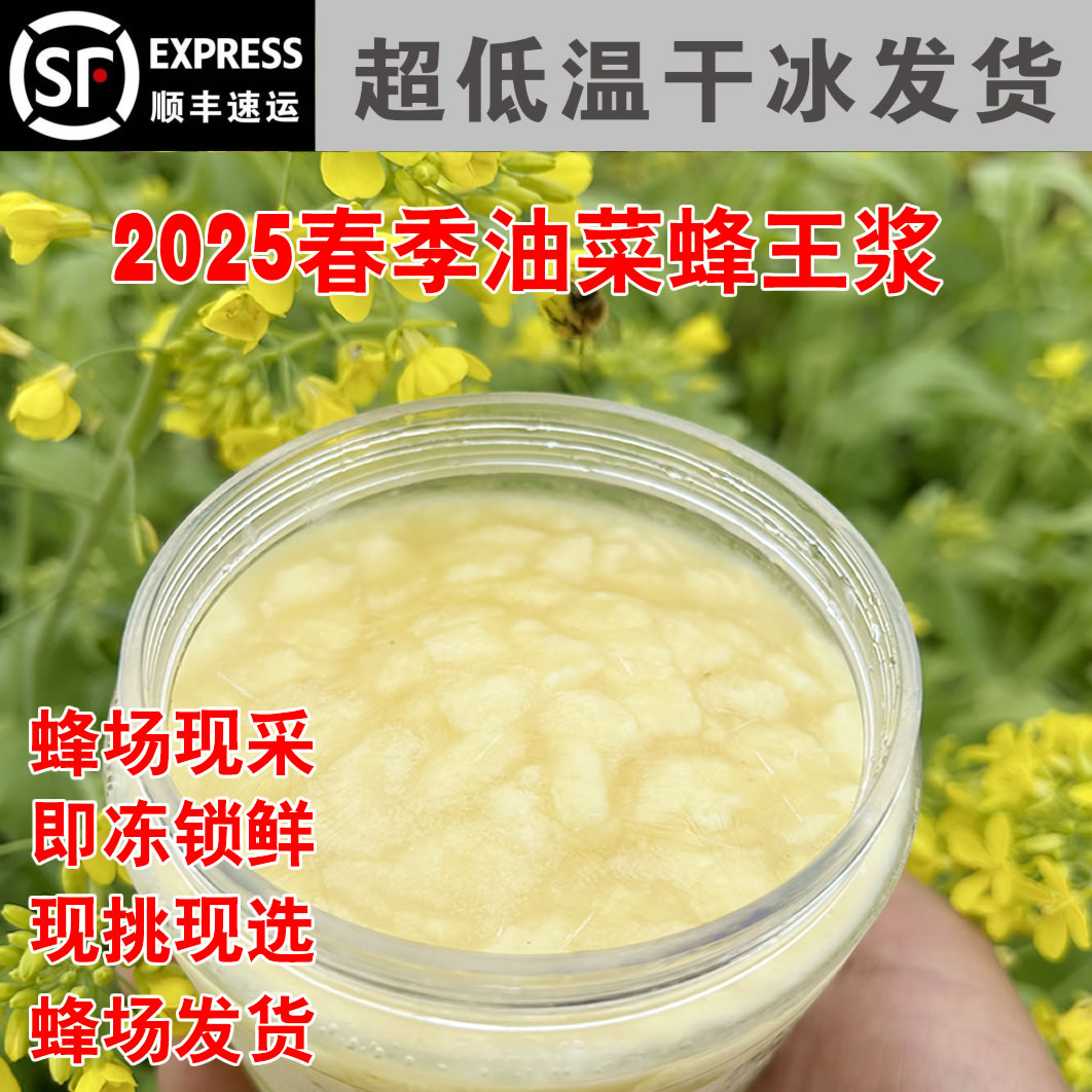 【春季油菜蜂王浆】2025春季油菜蜂王浆顺丰干冰发货蜂王浆