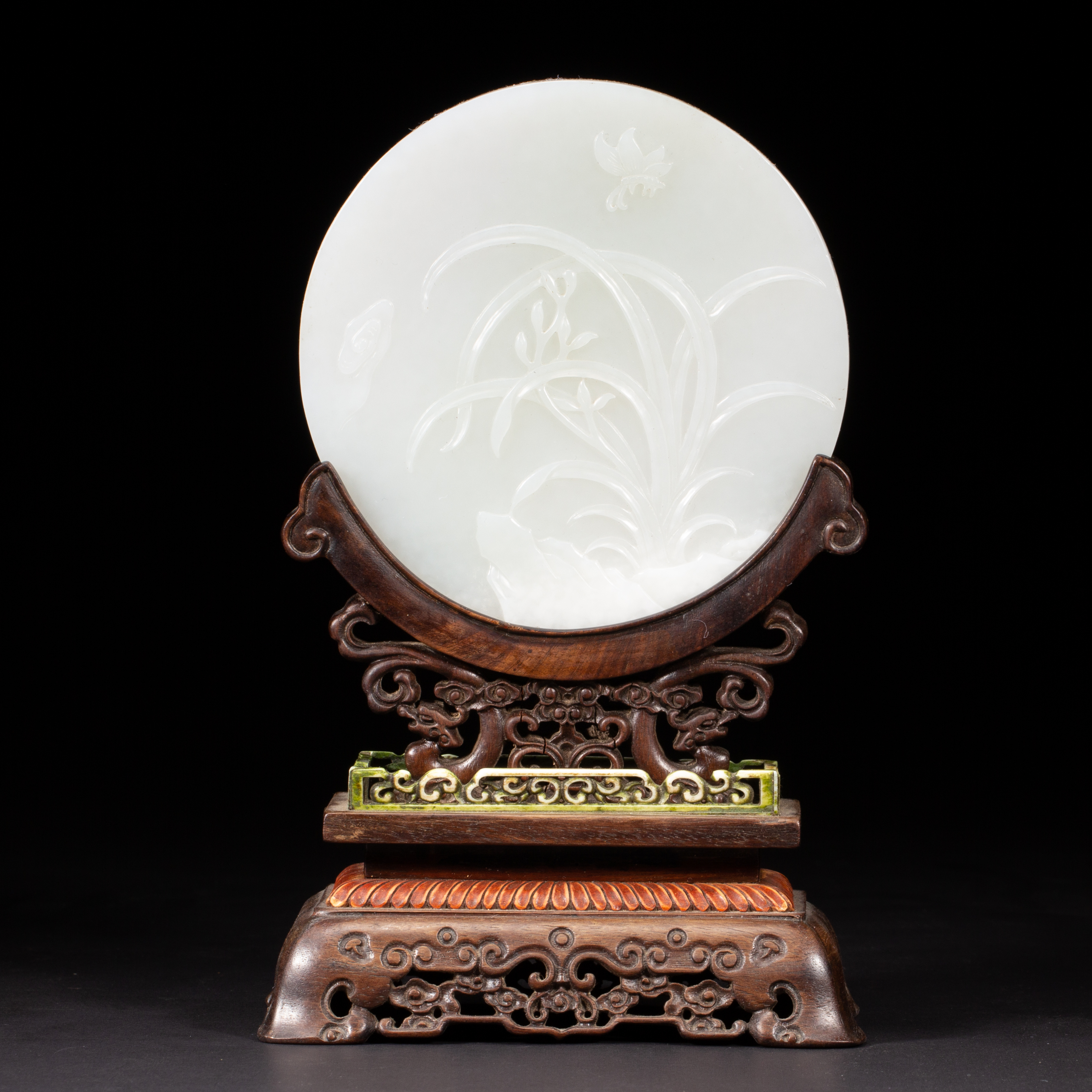 【程田文物】清-玉-玉插屏250103-17