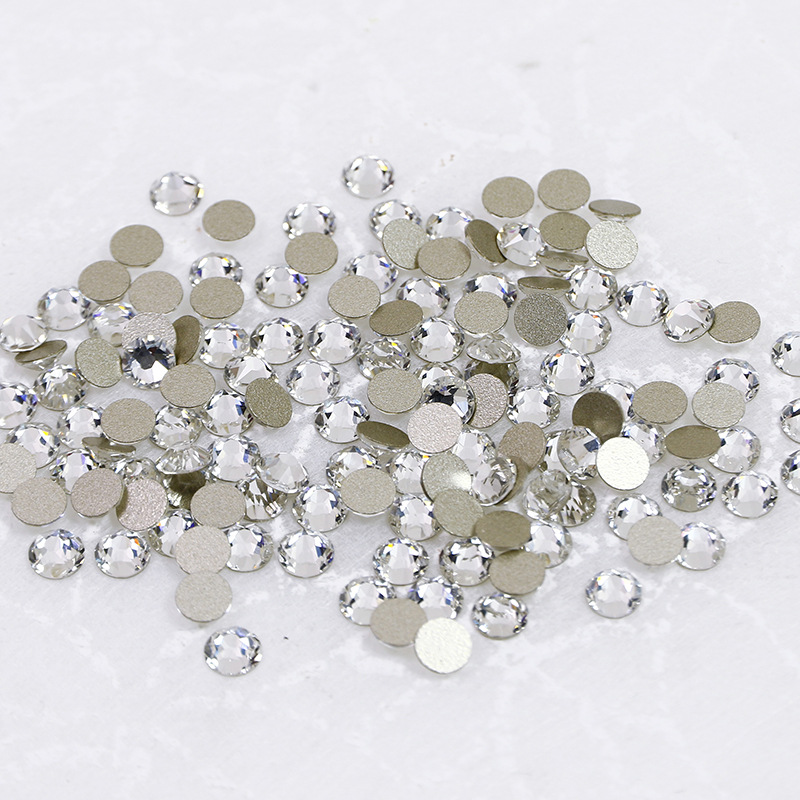 东洲水晶 平底圆闪亮多切面美甲钻DIY饰品堆堆钻 分装 一单包邮