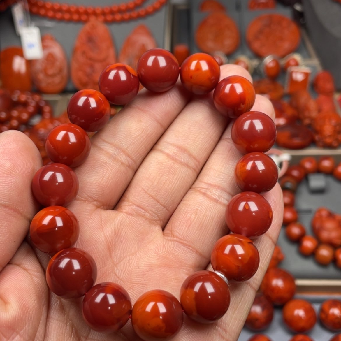 【闪购商品】南红玛瑙珠宝奇石未镶嵌单圈13