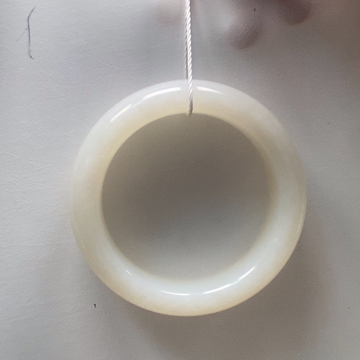 和田玉（糖玉）手镯未镶嵌用****3和田玉俄白手镯56.8