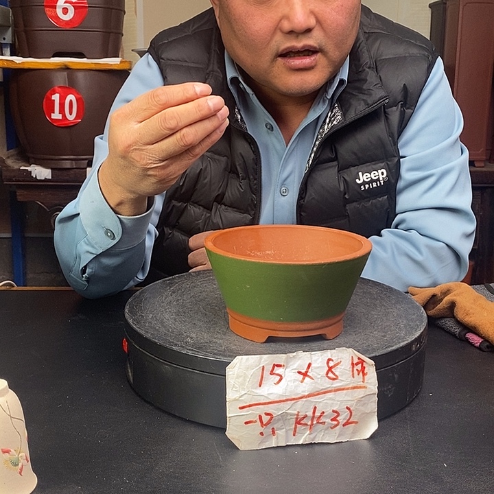 紫砂花盆货号一只KK32