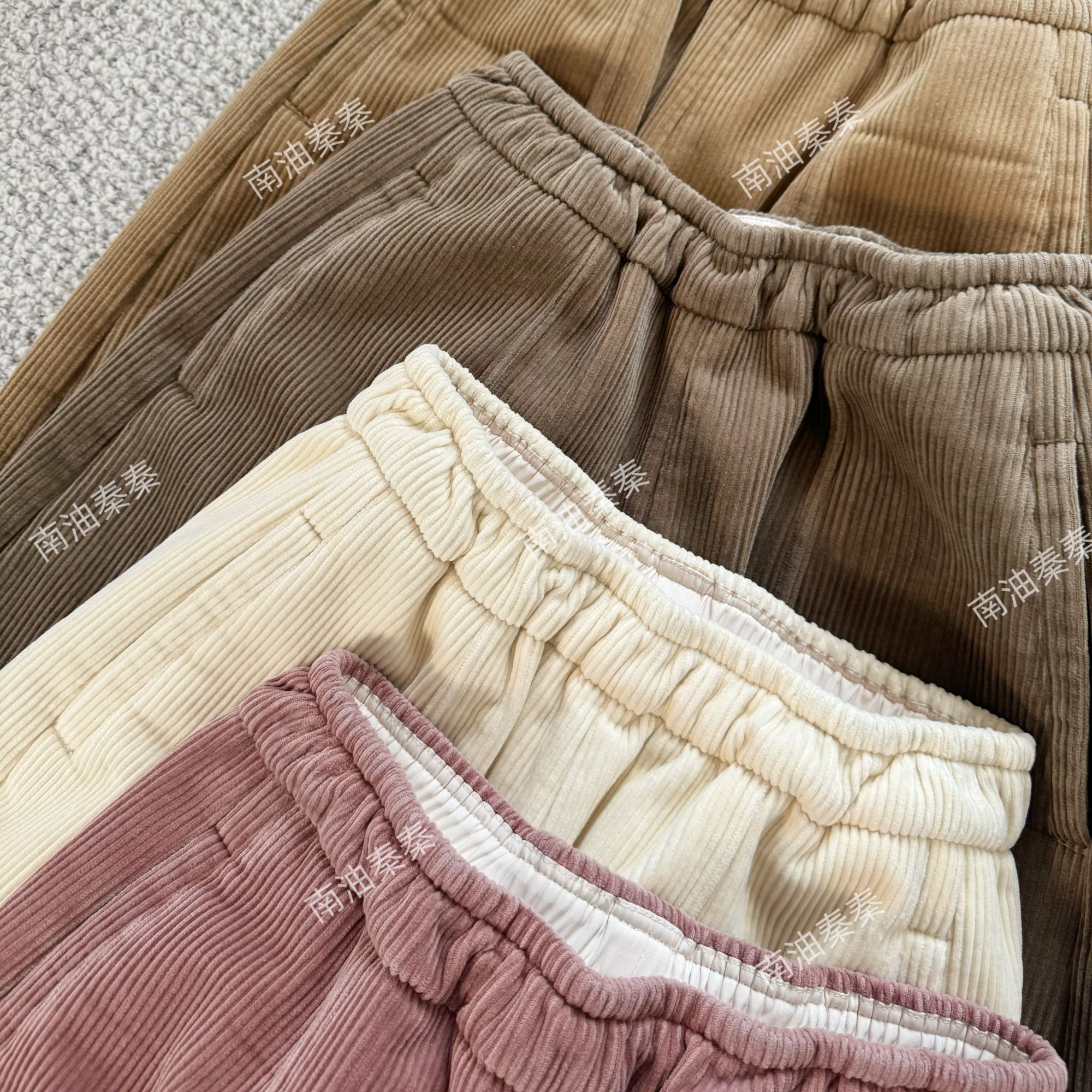 *加绒版【雅痞*高奢灯芯绒】100%棉！直筒弯刀裤女秋冬阔腿裤九分裤