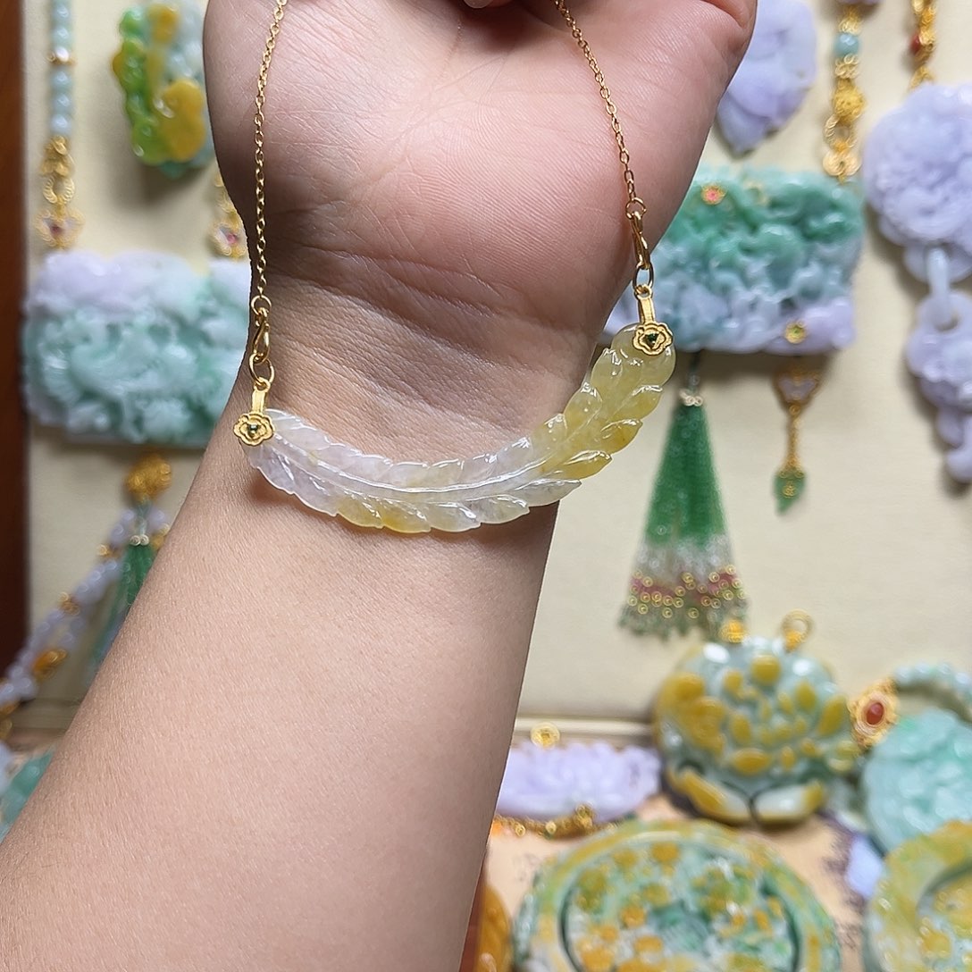 翡翠颈饰银S925镶嵌睡***?天然翡翠