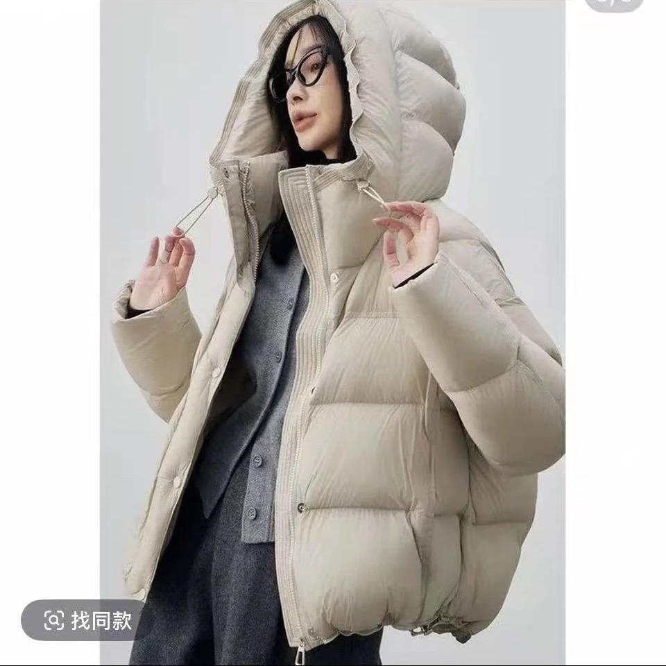 轻！蓬！暖！2025冬季泡芙云感加厚三星90绒子白鸭绒欧货羽绒服8821