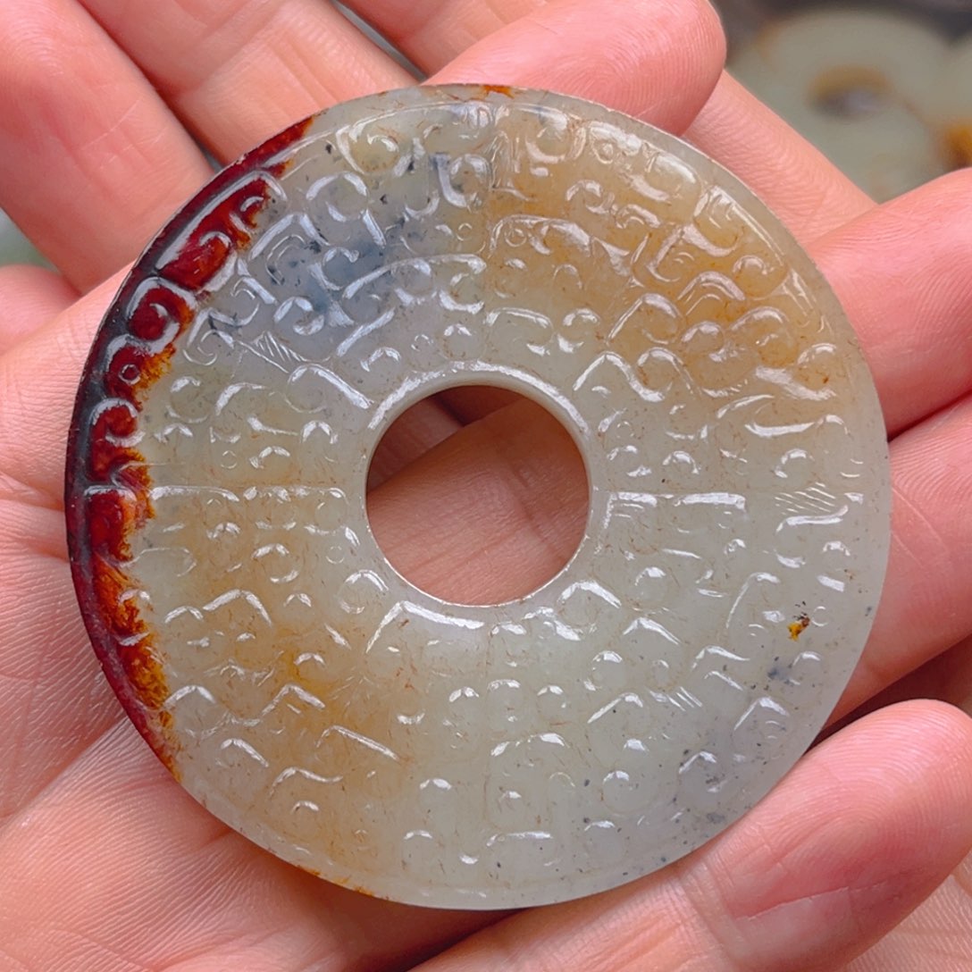 和田玉（糖玉）戒圈未镶嵌银***滴