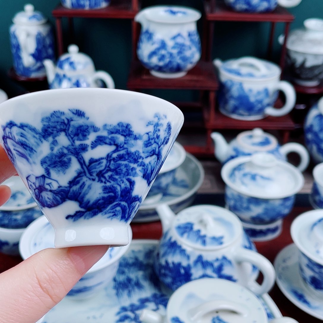 手工手绘青花，青花