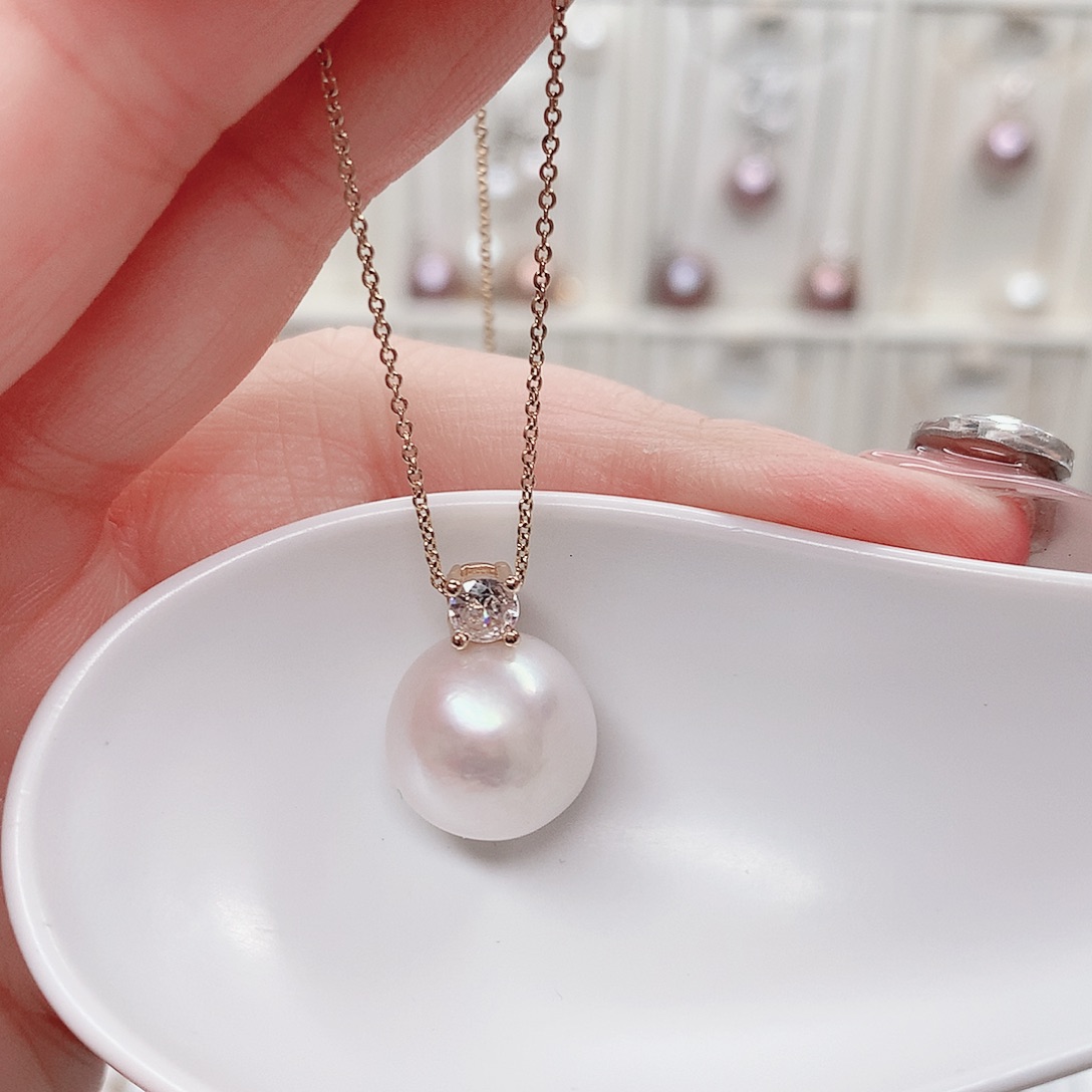 淡水珍珠吊坠(赠链)合金