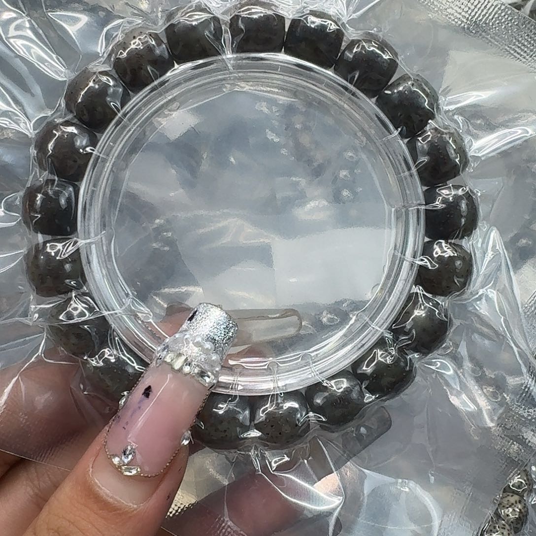 星月菩提手串320殿堂黑灰星月菩提11桶单圈