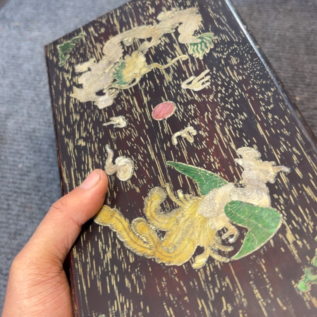 木小叶紫檀满金星收纳盒