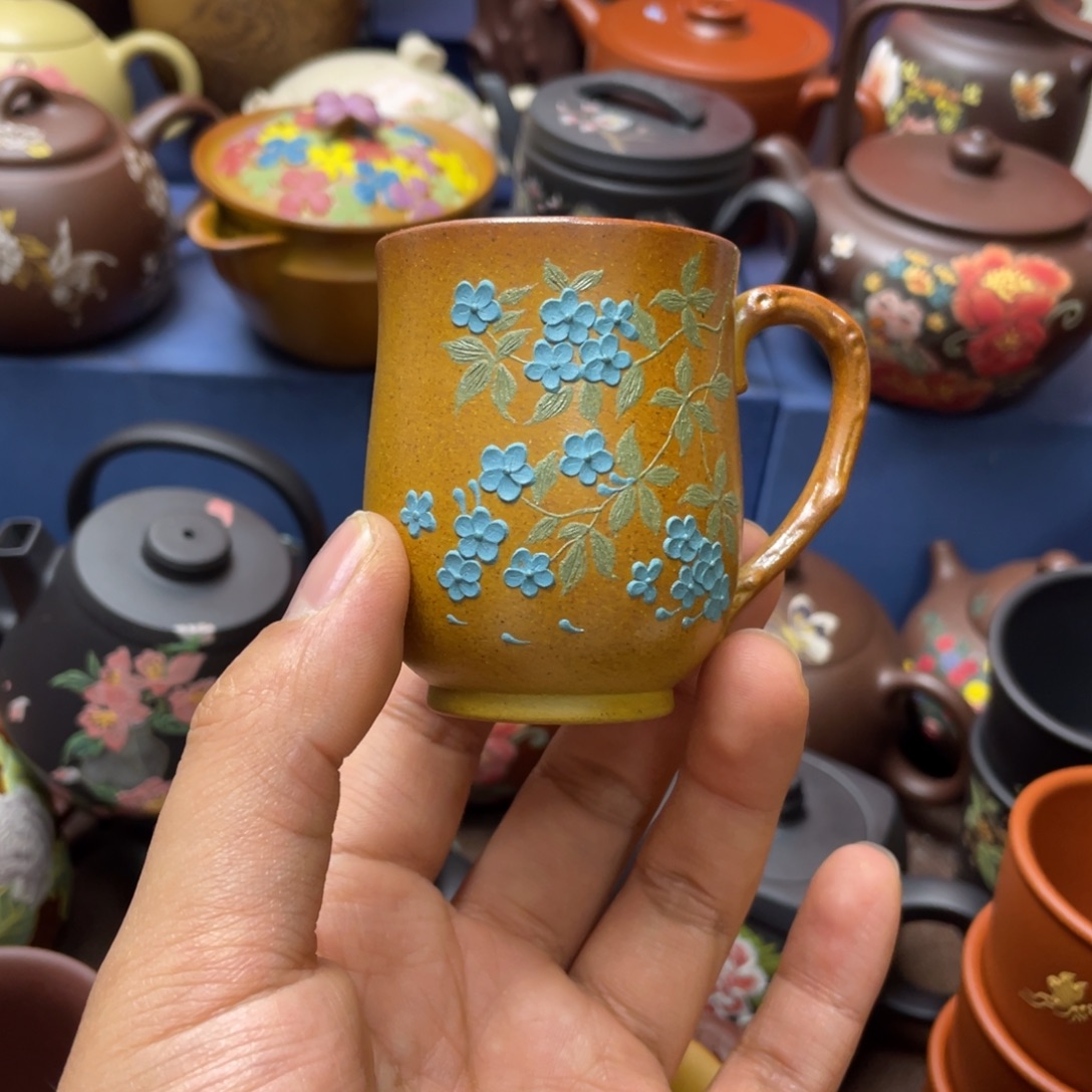 红泥茶杯紫砂主人杯80cc