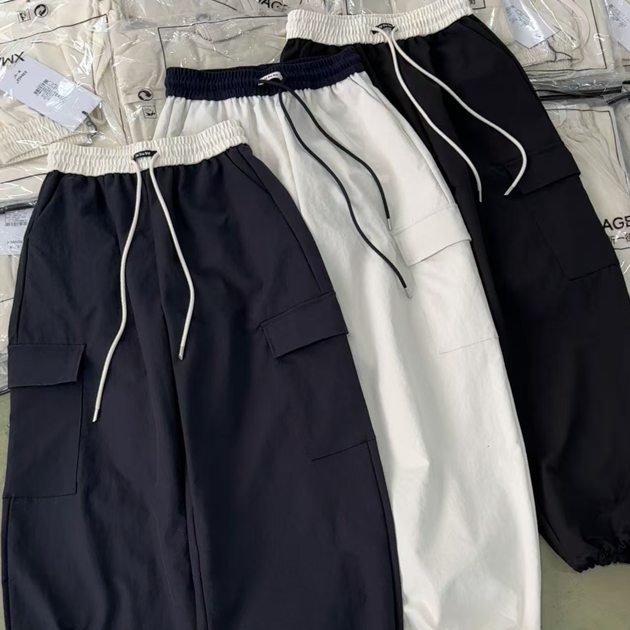 【鞋爱】7013秋季新款工装裤女休闲百搭款